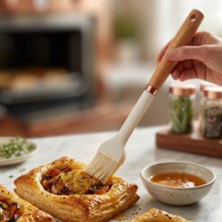 Pinceau de Cuisine en Silicone et Manche en Bois Family Kitchen