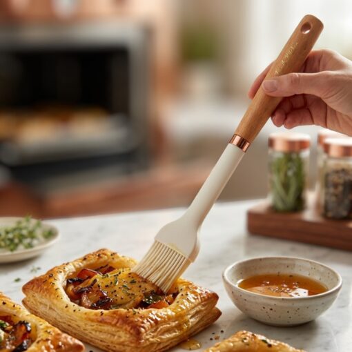 Pinceau de Cuisine en Silicone et Manche en Bois Family Kitchen