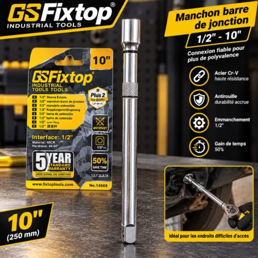 Manchon / Barre de jonction 1/2" - 10" FIXTOP NO14666