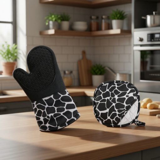 Ensemble Gant de Cuisine et Manique Thermorésistant 2PCS