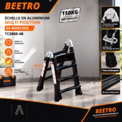 Alternative view of Echelle en Aluminium Multi Position 04 marches BEETRO TC0888B-4