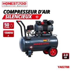 Compresseur d'Air Silencieux 50 Litres 1500W HONESTPRO YAE2788 – Image 3