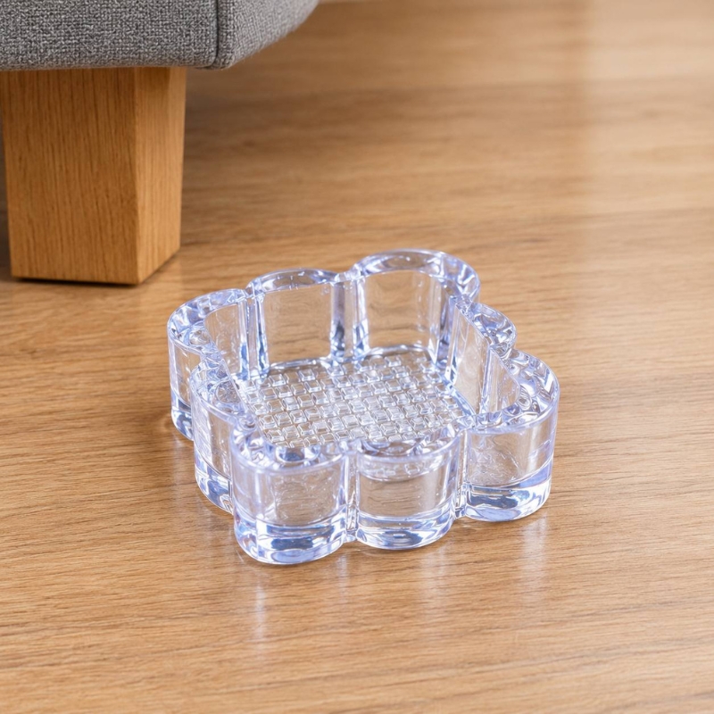 Set de 4 Supports de Pieds de Meuble en Plastique carré (GM) – Image 2