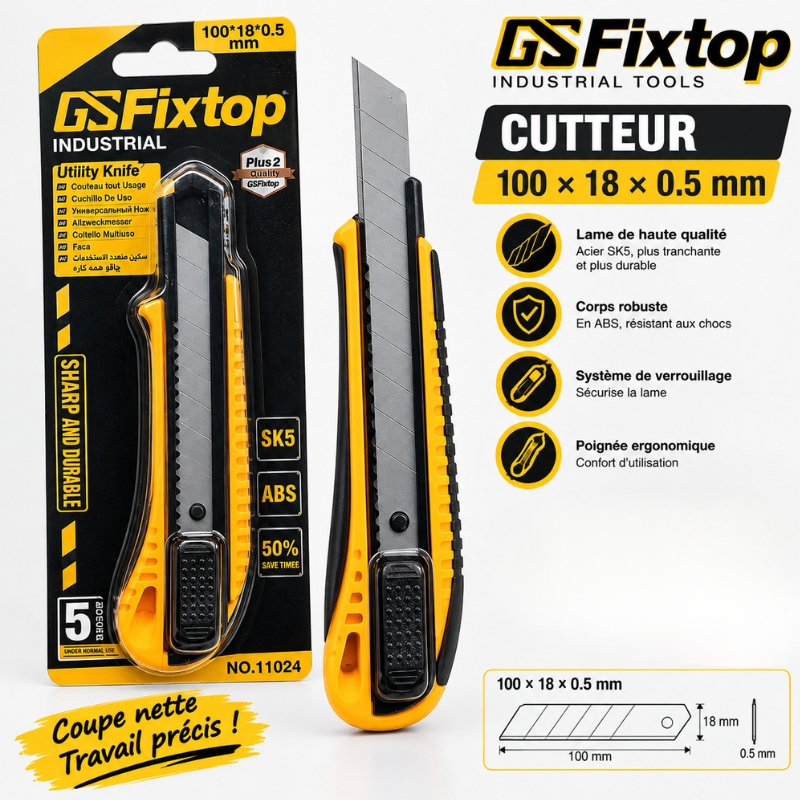 Cutteur 100*18*0.5mm FIXTOP NO11024