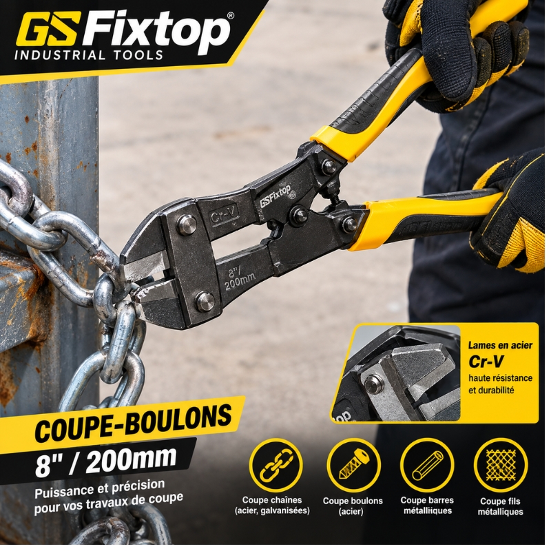 Coupe-boulons Industriel 8x200mm FIXTOP – Image 2