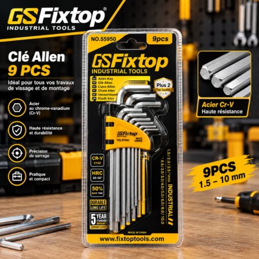 Jeu de 9 clés Allen FIXTOP NO 55950