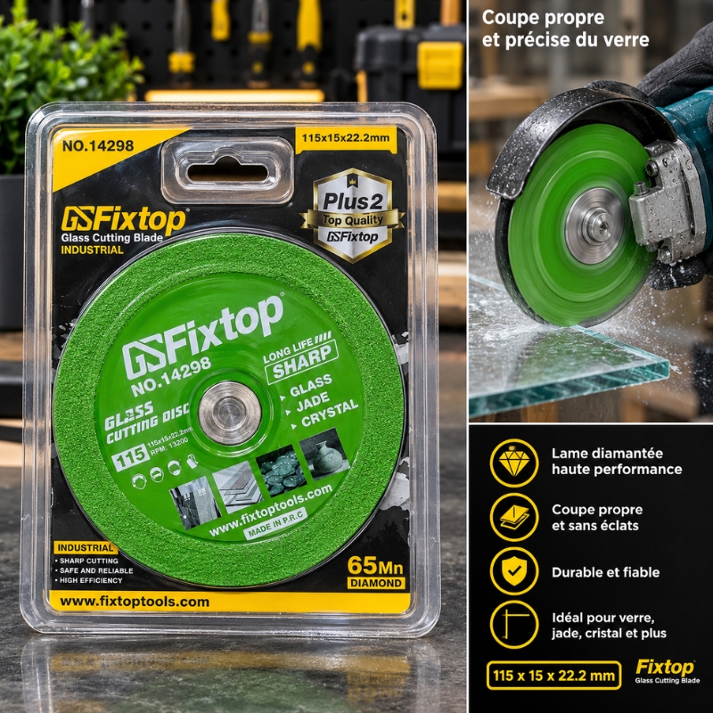 Disque glass 115x15x22.2mm Fixtop NO 14298