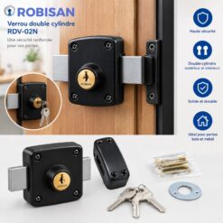 Verrou double Cylindre ROBISAN RDV-02N