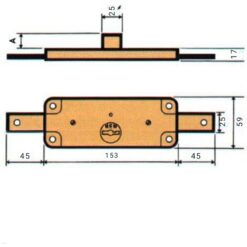 Alternative view of Serrure rideau métallique AS31 ASTRY