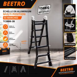 Echelle en Aluminium Multi Position 03 marches BEETRO TC0888B-3 – Image 3