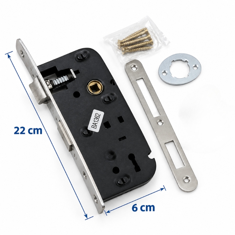 Serrure à encastrer SOFICLEF 66-L (finition laiton) – Image 2