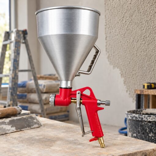 Pistolet de Peinture Pneumatique à Trémie avec 3 Buses Interchangeables – Godet Inox 5.4 L