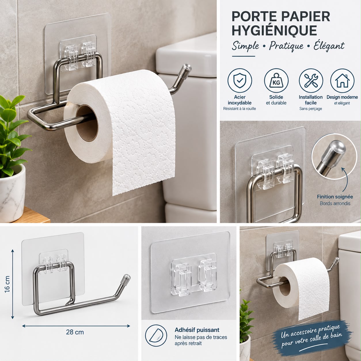 Porte papier hygiénique/toilette – Image 2