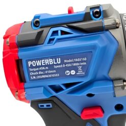 Visseuse Perceuse Brushless Avec 2 Batterie 16.8V 45Nm POWERBLU YAE6160 – Image 4
