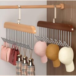 Alternative view of Cintre Multiple en Bois avec 8 Crochets