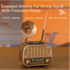 Radio rétro sans fil Bluetooth Vintage MD-1318BT – Image 4