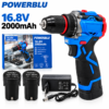 Visseuse Perceuse Brushless Avec 2 Batterie 16.8V 45Nm POWERBLU YAE6160