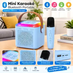 Mini Karaoké Bluetooth Portable avec Micro 500 mAh