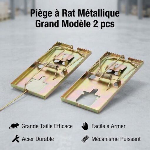 Piège à Rat Métallique Grand Modèle 2pcs