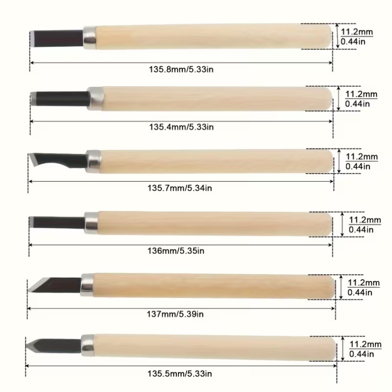 Kit de 12 ciseaux de sculpture sur bois – Image 7