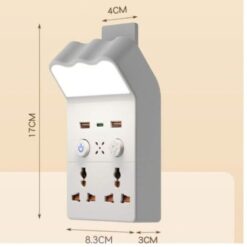Multiprise murale avec veilleuse intelligente (2 pôles + 2 USB + 1 Type-C) – Image 5