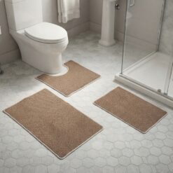 Tapis Maison et Salle de Bain en Tissu 3PCS DECO LAND