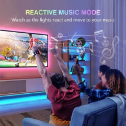 Alternative view of Bande Guirlande Lumineuse LED avec Détection de Lumière Synchronisation d'Ecran TV 5M