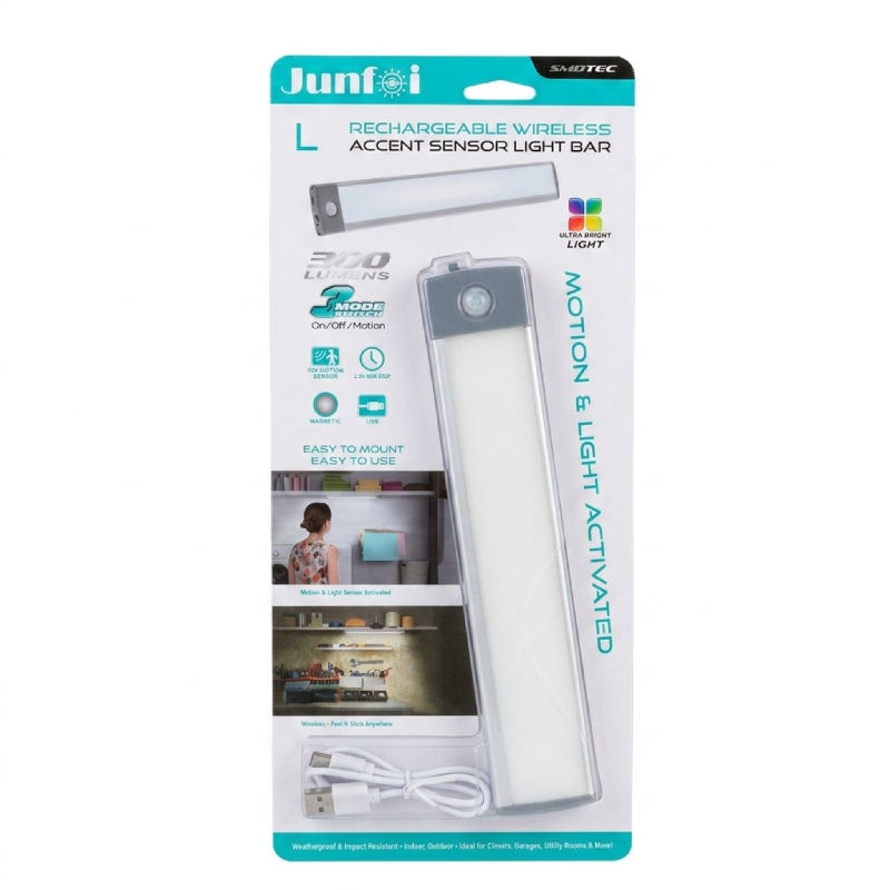Réglette Applique Néon LED Rechargeable Détecteur de Mouvement 23CM – Image 2