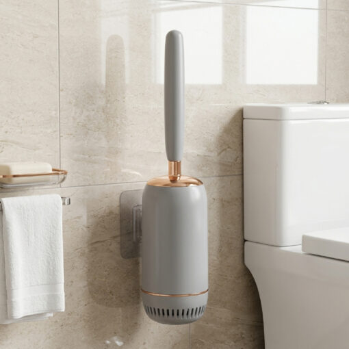 Brosse de Toilette Mural Adhésif en Silicone