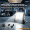 Projecteur LED Rechargeable Pliable 100W BEETRO LA165