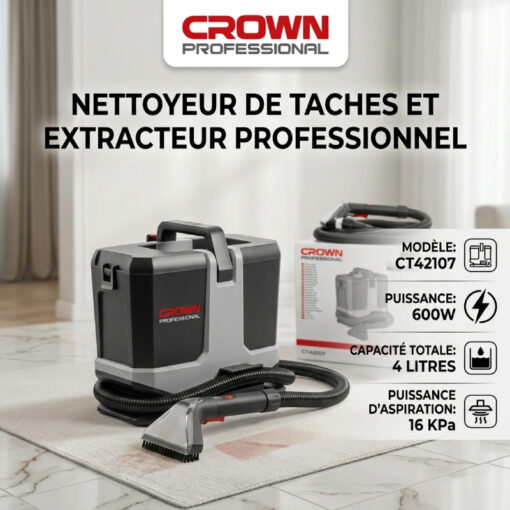 Aspirateur Nettoyeur à Vapeur 1.9L 600W+1200W CROWN CT42107