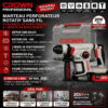 Marteau perforateur sans fil 20V 4Ah Brushless CROWN CT28021XS-4 BMC