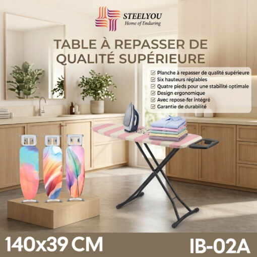 Table à Repasser 140x39 cm STEELYOU IB02-A