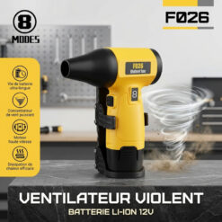 Aspirateur Souffleur avec Support 8 Vitesses à Batterie 12V F026