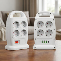 Multiprise Double Face 4P + 3USB + 2 TYPE-C 2500W 2M