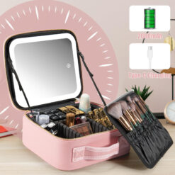 Sac à Cosmétique Rangement Maquillage avec Miroir LED 3 Modes Rechargeable – Image 2