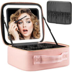 Sac à Cosmétique Rangement Maquillage avec Miroir LED 3 Modes Rechargeable – Image 3