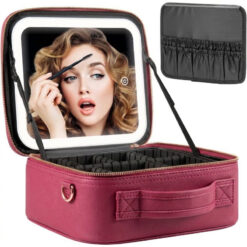 Sac à Cosmétique Rangement Maquillage avec Miroir LED 3 Modes Rechargeable – Image 4