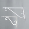 Support Etagère Métallique Blanc 20/40cm