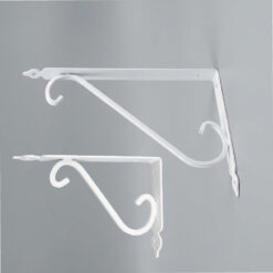 Support Etagère Métallique Blanc 20/40cm