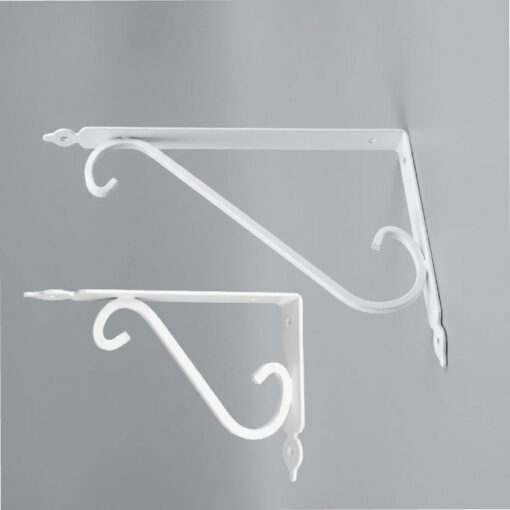 Support Etagère Métallique Blanc 20/40cm
