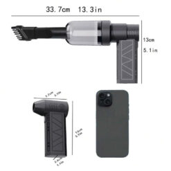 Mini Aspirateur Souffleur Portable Brushless 3 Vitesses avec Torche – Image 8