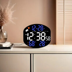 Horloge Murale LED Numérique DS-3816L – Grand Affichage, Télécommande et Station Météo