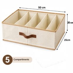Alternative view of Boîte de Rangement Pliable Grand Format 5 Compartiments
