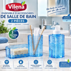 Ensemble d'Accessoires de Salle de Bain 2 Pièces VILENA