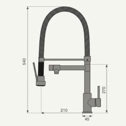 Mitigeur Évier de Cuisine à Double Bec ( gris mat ) MAXWELLOO – Image 7