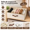 Boîte de Rangement Pliable Grand Format 5 Compartiments