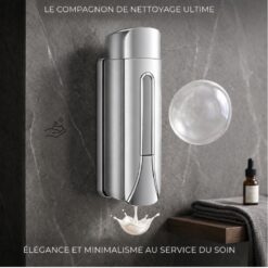 Distributeur savon liquide Manuel chrome 350ml
