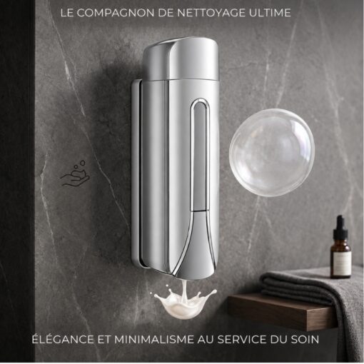 Distributeur savon liquide Manuel chrome 350ml