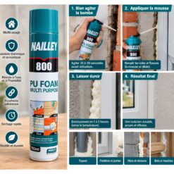 Alternative view of Mousse polyuréthane multi-usage NAILLEY 750ml
